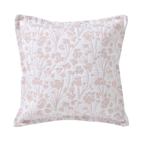 Bianca Myra Poly/Cotton European Square Pillowcase 65x65cm Blush Pink