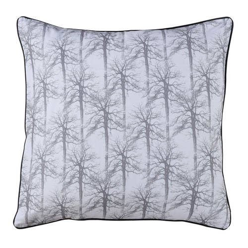 Bianca Myrtleford Cotton Sateen European Square Pillowcase 65x65cm Grey