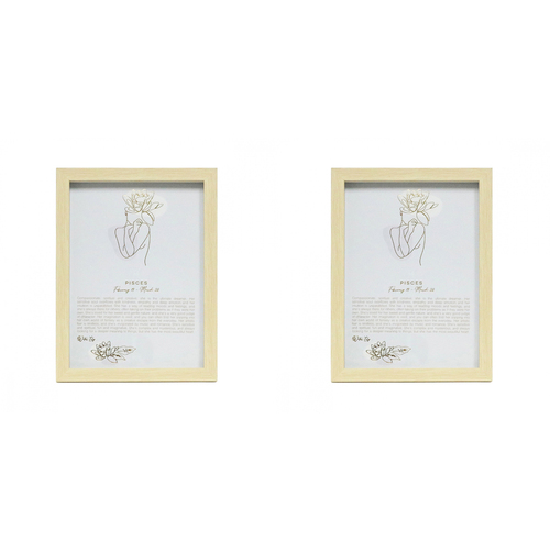 2PK Splosh Mystique Pisces Glass Framed Print w/ Stand 23.5x32cm