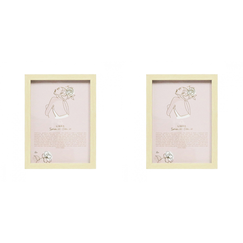 2PK Splosh Mystique Libra Glass Framed Print w/ Stand 23.5x32cm