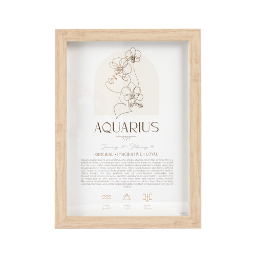 Splosh Mystique Framed Print Aquarius Standing/Hanging Decor 20x33cm