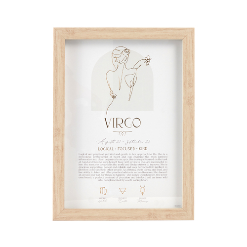 Splosh Mystique Framed Print Virgo Standing/Hanging Decor 20x33cm