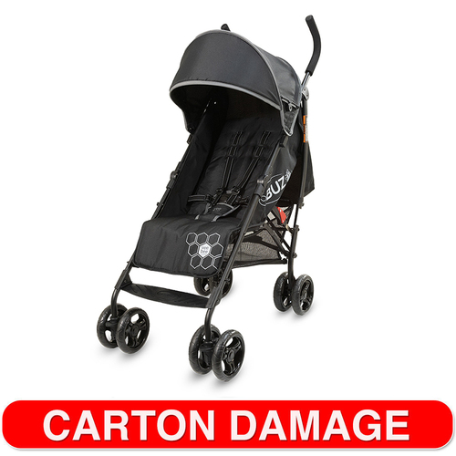 VeeBee Buz Toddler/Child 106cm Stroller w/ Sun Cap/Cup Holder - Black