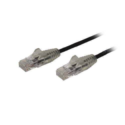 Star Tech 1.5m CAT6 Cable - Black - Slim CAT6 Patch Cable - Snagless