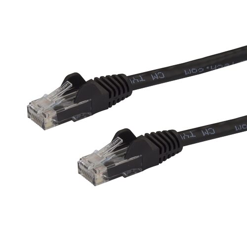 Star Tech 2m Black Snagless Cat6 UTP Patch Cable - ETL Verified