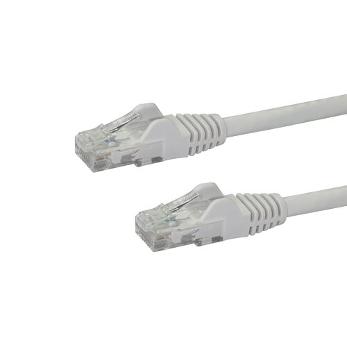 Star Tech 2m Cat6 White Snagless Gigabit Ethernet RJ45 Cable