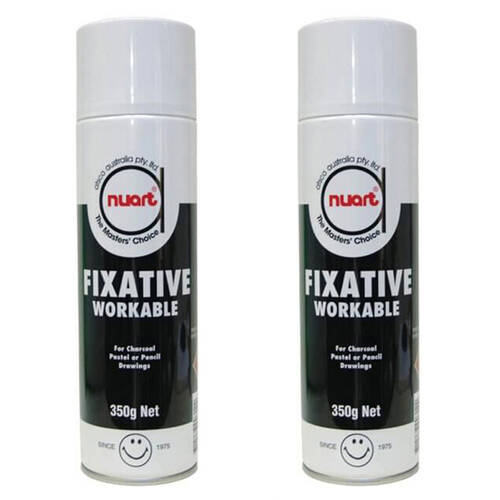 2PK Nuart Clear Aerosol Permanent Art Protection Fixative Spray Can 350g