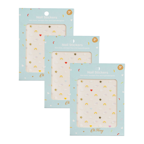 3PK Oh Flossy Cosmetic Nail Stickers/Decals Sky Theme 3y+