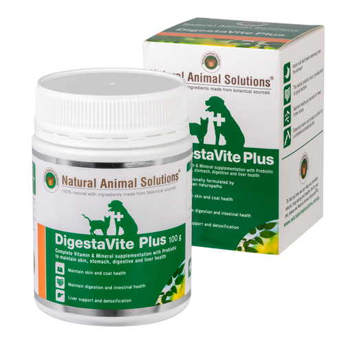 Natural Animal Solutions 100gm DigestaVite Plus Cats/Dogs Pet Health Supplement