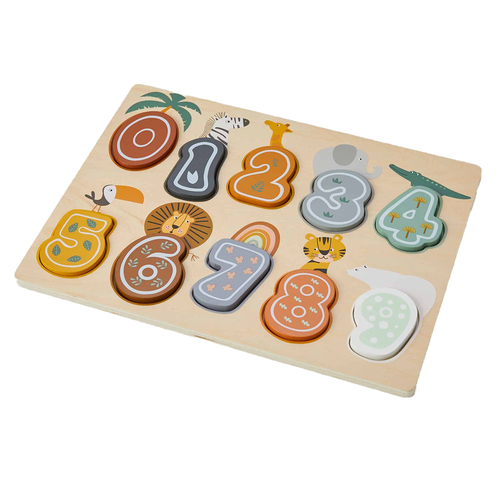 Zookabee Wood Number Puzzle Interactive Kids Educational Toy  12m+