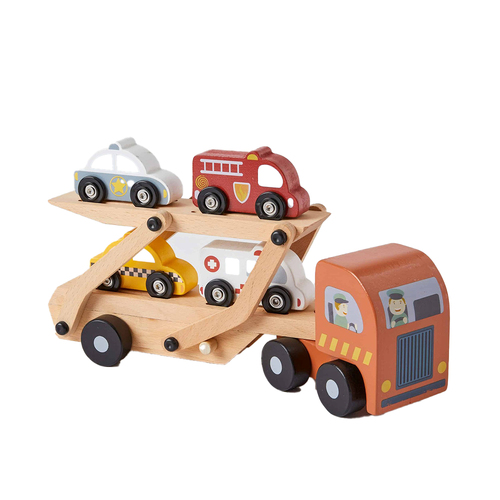 Zookabee Wood Car Carrier Interactive Kids Imaginitive Play Toy 3y+