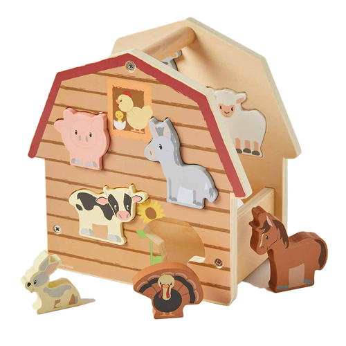 Studio Circus Wooden Farm Animal House Children's Play Toy 12m+