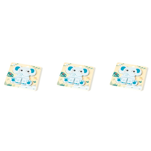 3PK Zookabee Wooden Elephant Puzzle Kids/Toddler Play Toy Small