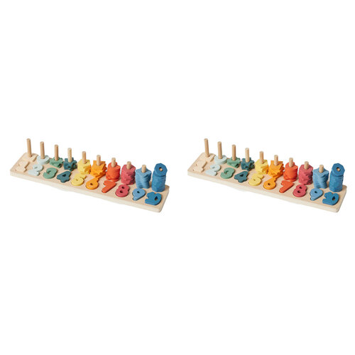 2PK Zookabee Wooden Counting Stacker Baby/Toddler Toy