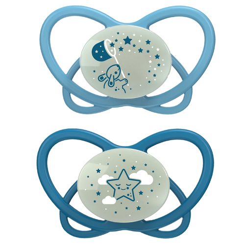 2pc Nip My Butterfly Size 1 Night Soother Baby 0-6m - Blue