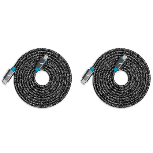 2PK Nimble Powerknit Fast Charging Cable USB-C 1.0m - Space Grey