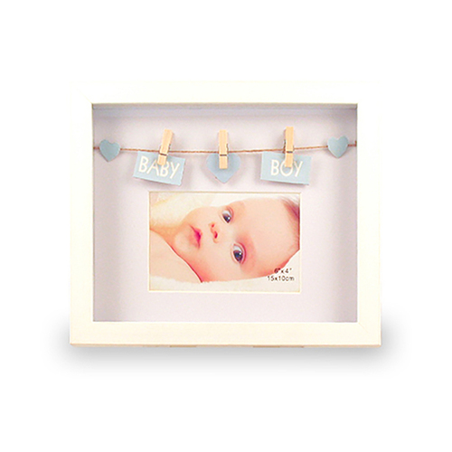 Baby Boy With Pegs 6x4 Novelty Home/Nursery Baby Decor
