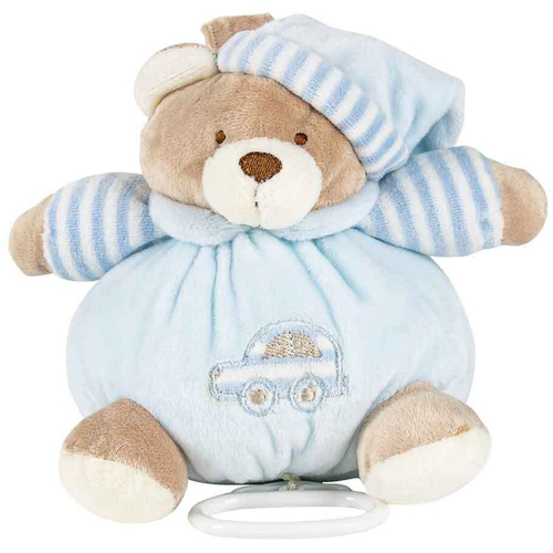 Musical Bear Blue - Pull Tail 15cm Cuddly Ultra Soft Toy For Babies