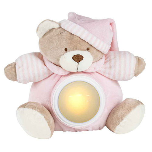 Pink Musical Bear With Light 20cm In Box Cuddly Ultra Soft Toy For Babies