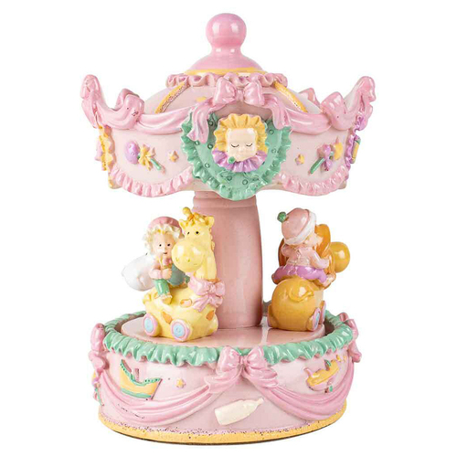 Carousel Canopy Pink 16cm Baby Bedroom Nursery Decor