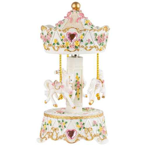 Musical Horse Carousel Keepsake Ornament Home Decor 17cm