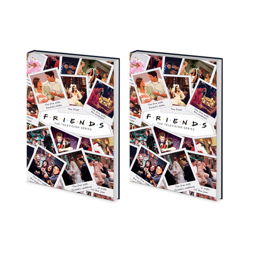 2PK Friends TV Polaroids Themed Novelty Rectanglular Hard Cover Notebook