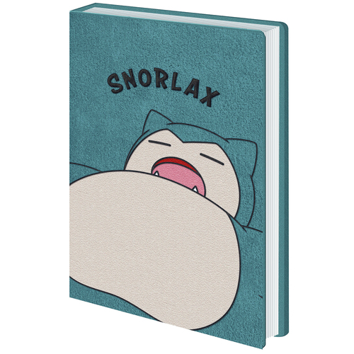 Pokemon Snorlax Themed Novelty Rectangular Hard Cover Notebook Blue