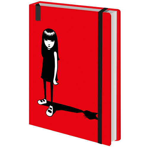 Emily The Strange Cat Shadow Red Premium Stationery School Notebook/Notepad