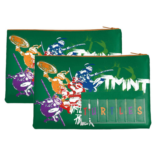 2PK Teenage Mutant Ninja Turtles Turtles Named Pencil Case