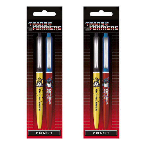 4pc Transformers Retro Bumblebee & Optimus Gel Pen Set