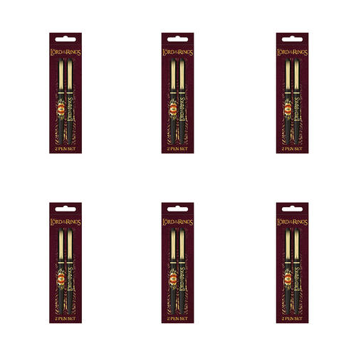 12pc Lord of the Rings Eye of Sauron Writing Pen Set Black