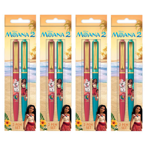 4x 2pc Disney Moana 2 Characters Gel Pen Set For Children Premium