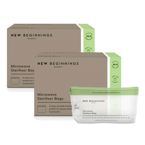 2PK 6pc New Beginnings Maternity Microwave Steriliser Bags