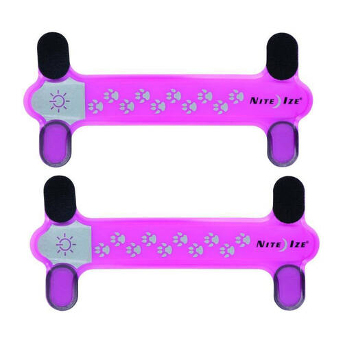 2PK Nite Ize NiteDawg Pink LED Dog Collar Cover