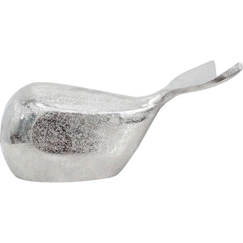 LVD Large Metal Nautical Moby Whale Home Decoration 21.5x7x9cm Silver