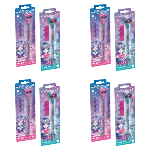 4PK Nebulous Stars Multi-Point Pencil w/ 12 Points - Assorted