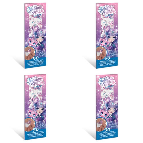 4PK Nebulous Stars Temporary Tattoo Mini Pad - Assorted 7y+