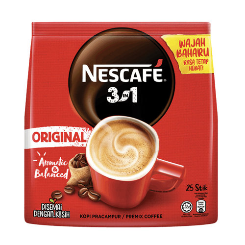 25pc Nescafe Original 3 In 1 Instant Coffee Sachets