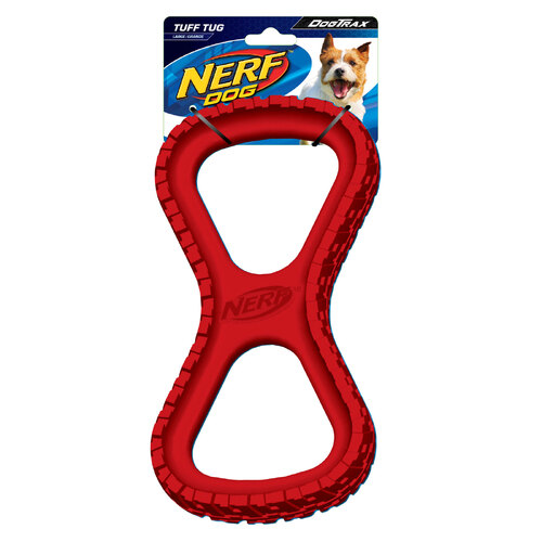 Nerf Dog 10" Large Tire Infinity Tug Red