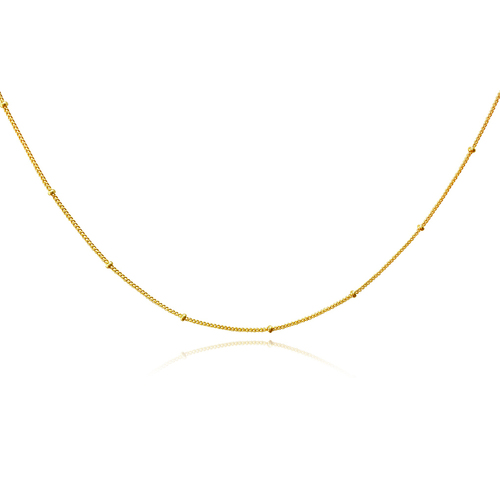 Culturesse Brianna Adjustable 45cm Fine Gold Bead Necklace