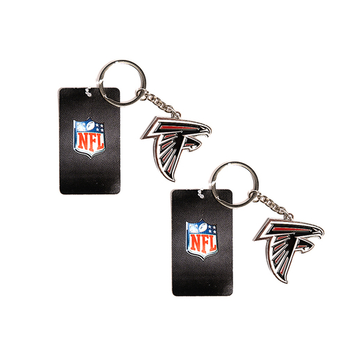 2PK NFL Atlanta Falcons 4cm Steel Hanging Keyring Accessory