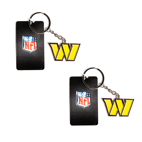 2PK NFL Washington Football Team 4cm Steel Hanging Keyring Accessory