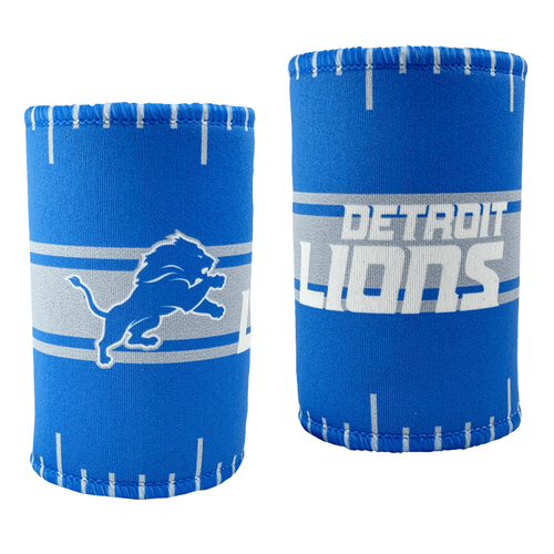 2PK NFL Detroit Lions 11.5cm Stubby Can/Bottle Beverage Holder
