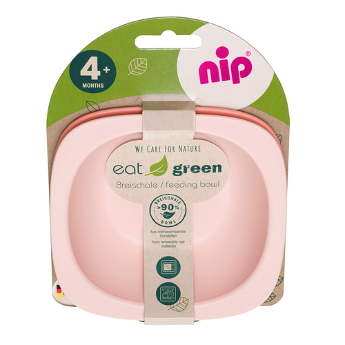 2pc Nip Baby Eat Green Feeding Bowl Pink 4m+