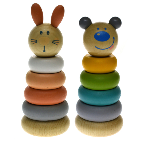 Kaper Kidz Animal Stacking Blocks Children's Toy Bear & Rabbit 12m+