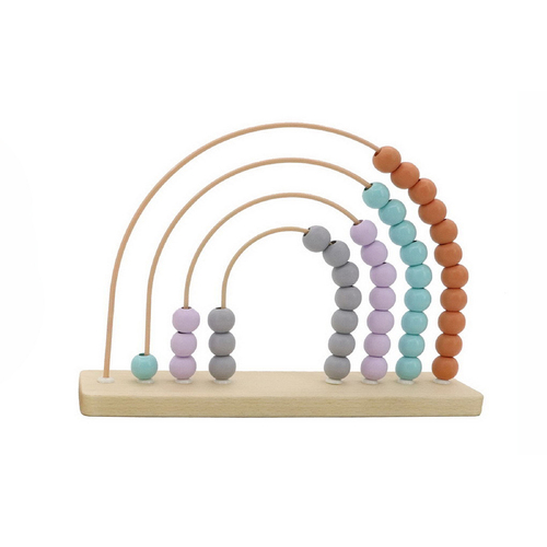 Kaper Kidz Calm & Breezy Rainbow Abacus Maroon Children's Toy 18m +