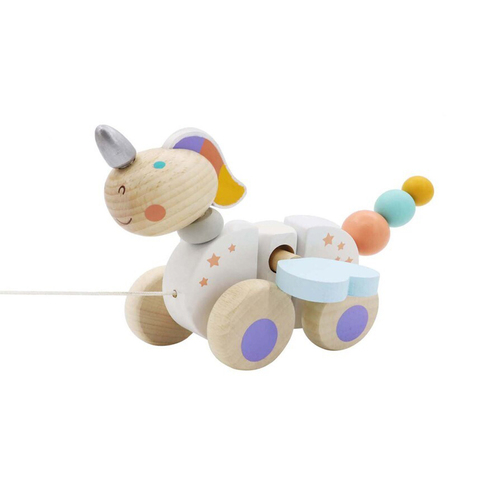 Kaper Kidz Calm & Breezy Pull-Along Children's Toy Unicorn 12m+