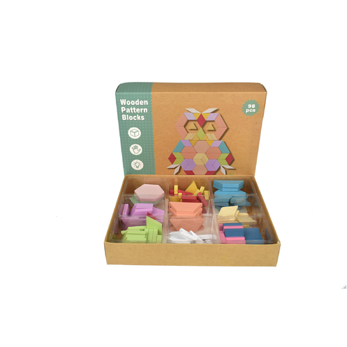 Kaper Kidz Calm & Breezy Wooden Pattern Blocks