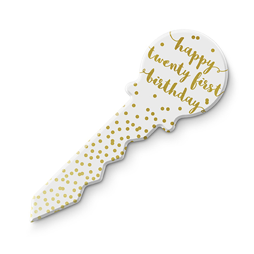 Small 21st Birthday Key Gold Novelty Keepsake Gift Set