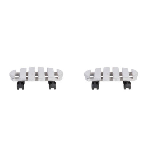 2PK Esschert Design Round Wood Plant Trolley Garden Decor Large 28.4cm White